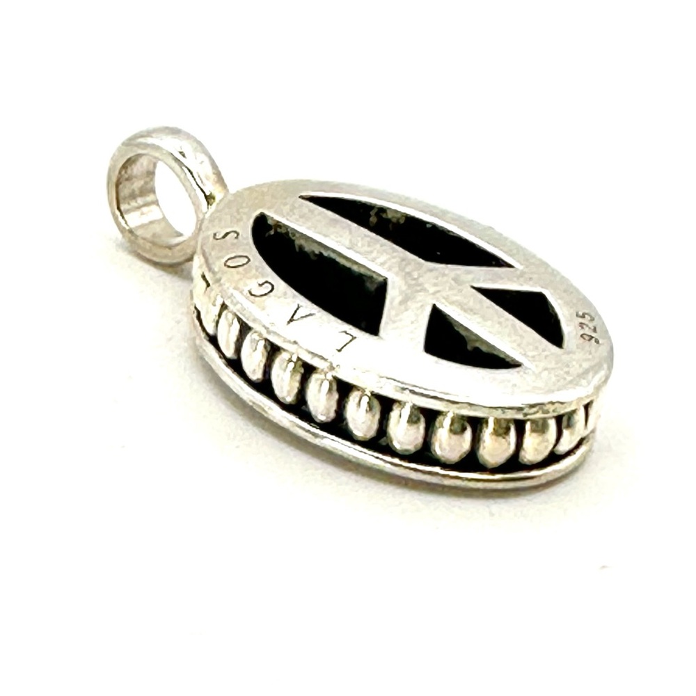 Lagos Sterling Silver Peace Sign Pendant - Picture 2 of 6